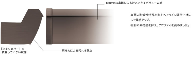 樹脂イメージを抑えた上質のテクスチャー